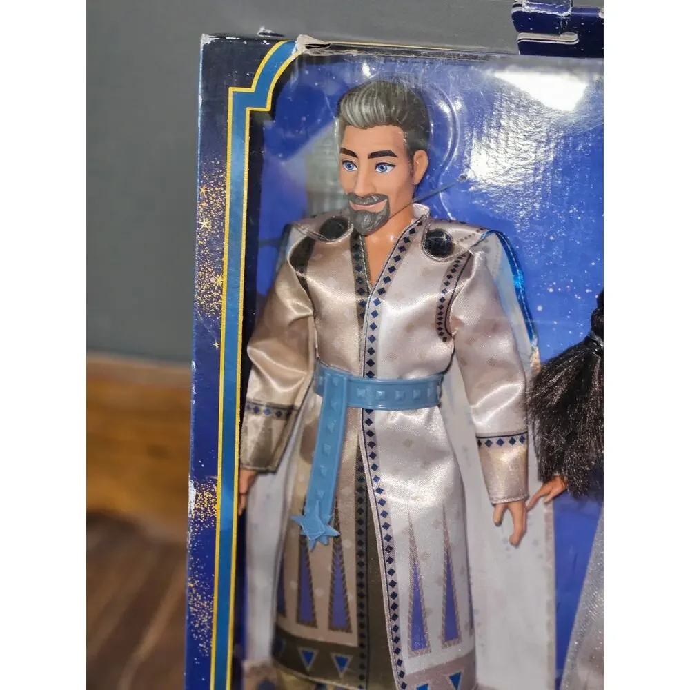 Mattel Disney’s Wish 2-Doll Set, King Magnifico Queen Amaya Posable Dolls
